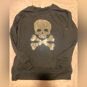 Skull and Crossbones Sequin Sweater